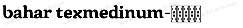 bahar texmedinum字体转换